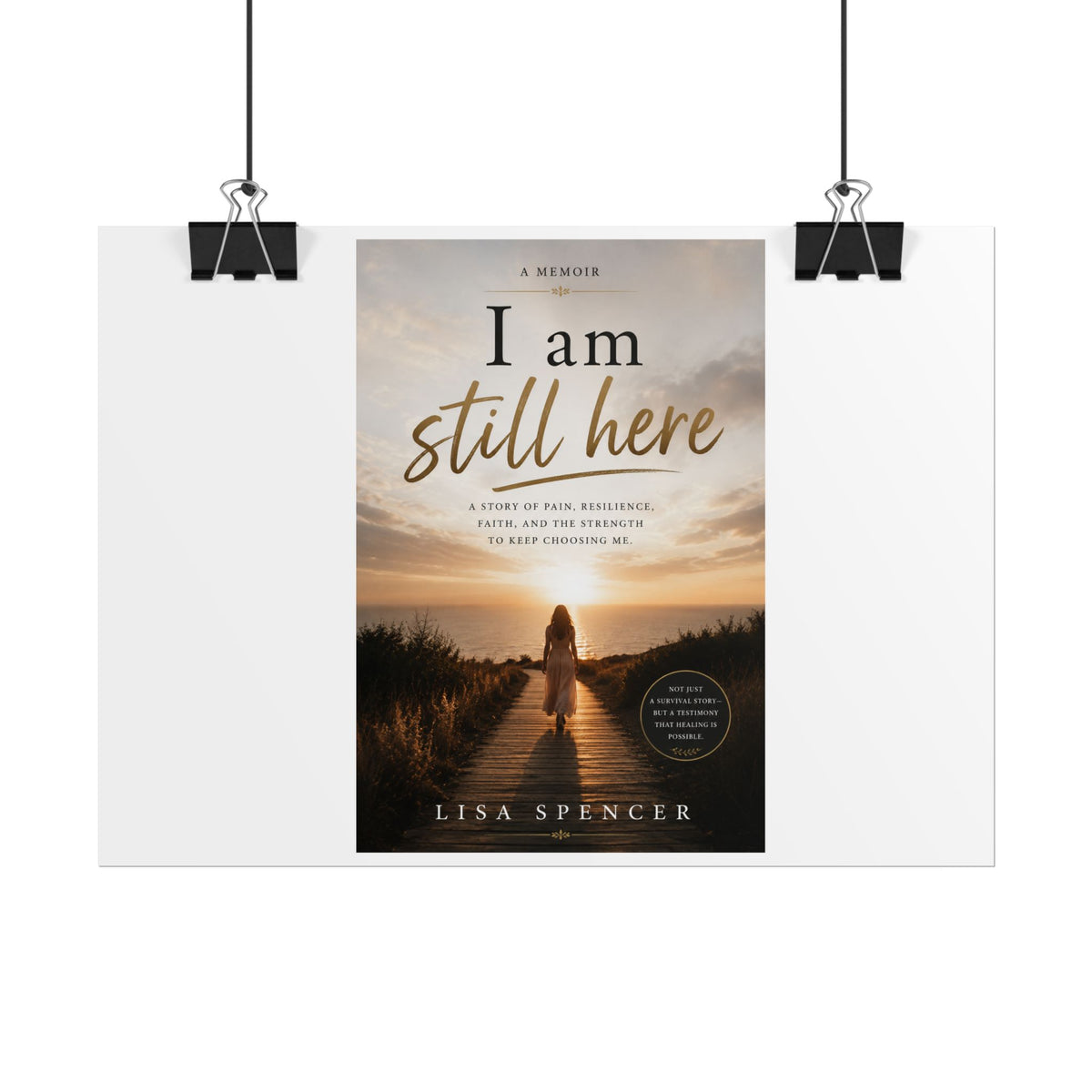 Inspirational 'I Am Still Here' Rolled Poster – Empowering Memoir Cover Wall Art