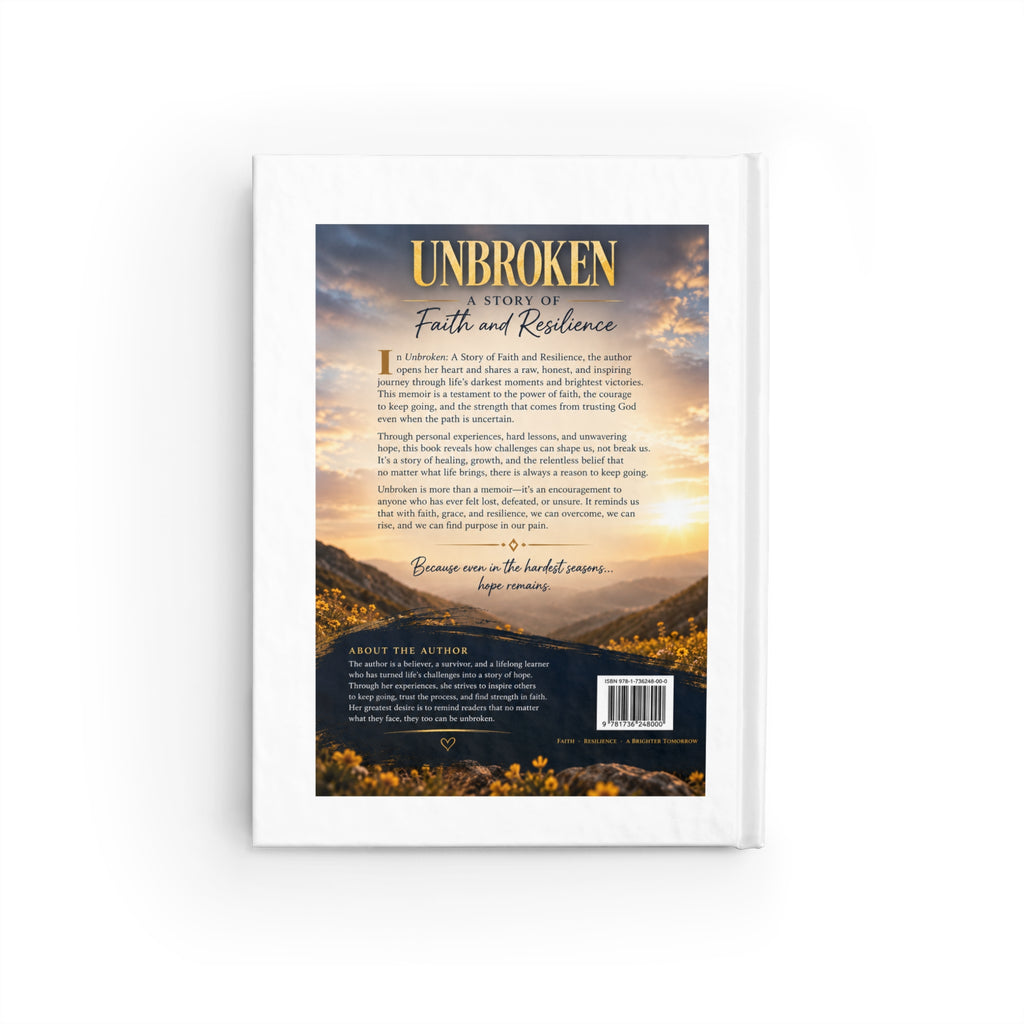 Unbroken Ruled Journal — Faith, Grace & Resilience Hardcover