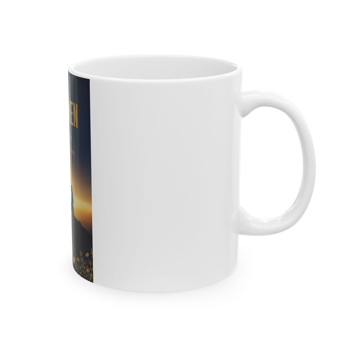 Unbroken Ceramic Mug – Faith Kept Me. Grace Carried Me.