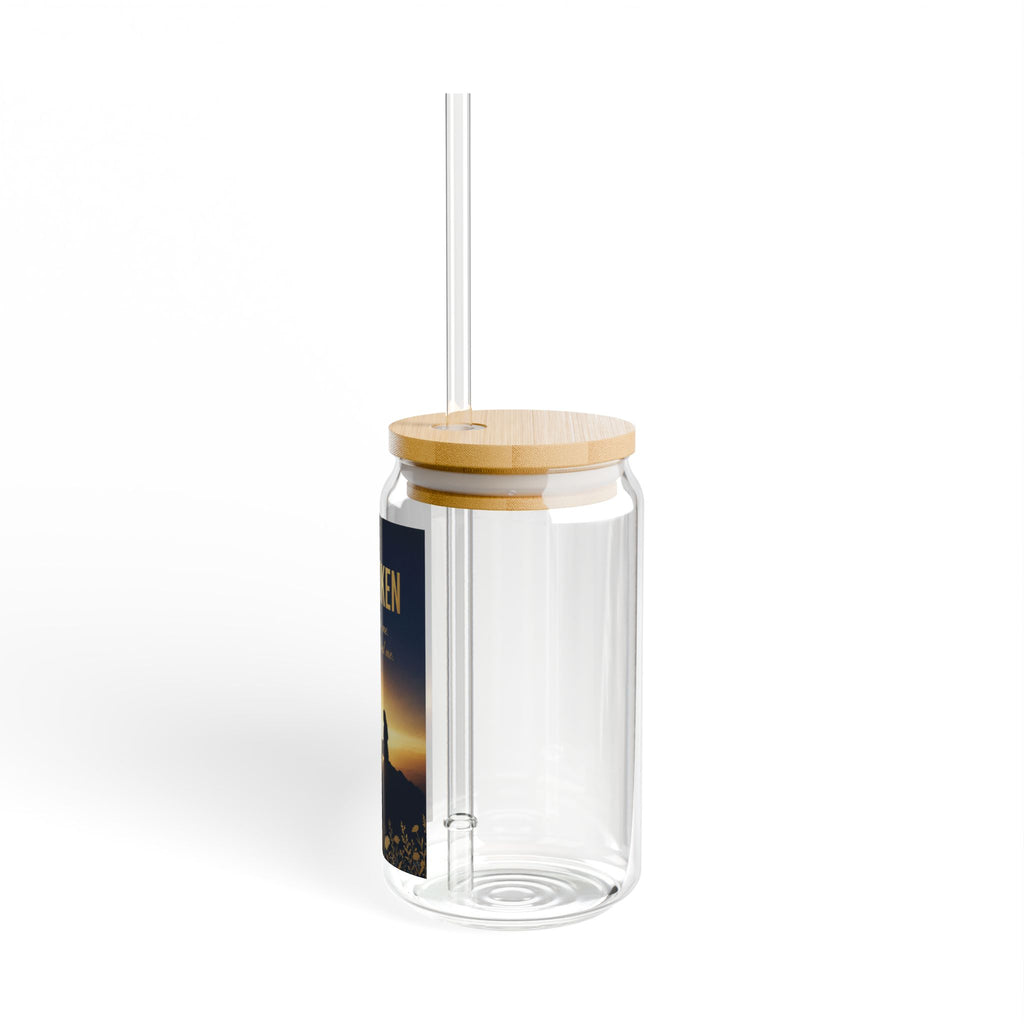 Unbroken Inspirational Sipper Glass – 16oz Motivational Travel Tumbler with Bamboo Lid