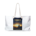 Unbroken Inspirational Weekender Bag — Motivational Travel Tote with Sunset Silhouette