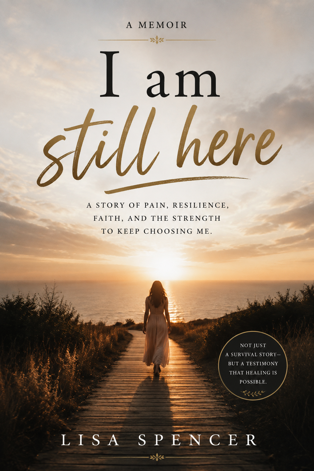 I Am Still Here memoir book cover by Lisa Spencer